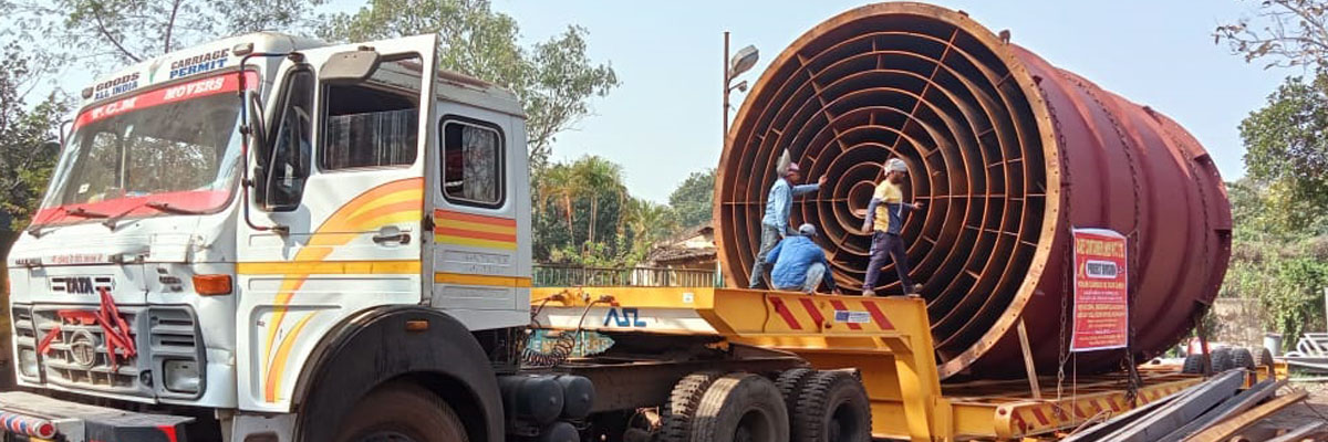 Care Container Lines trailer transporting an Oshkosh fire tender for Civil Aviation Authority of Nepal
